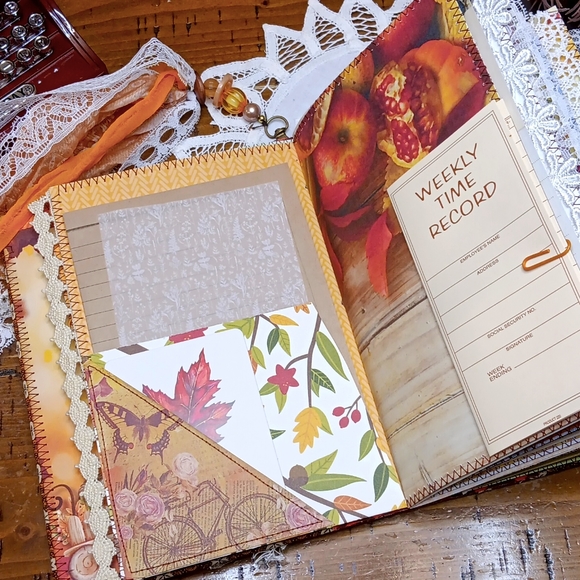 Gratitude Soft Plush Cover Fall Junk Journal - Picture 4 of 13